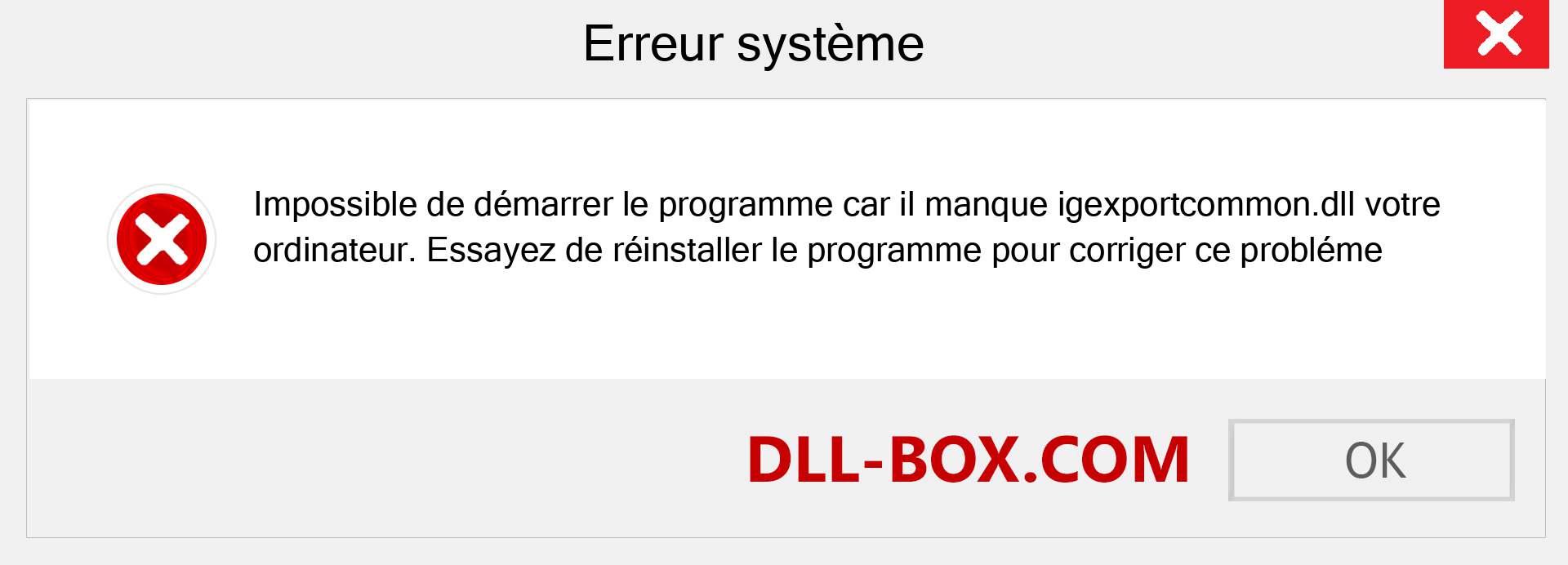 Le fichier igexportcommon.dll est manquant ?. Télécharger pour Windows 7, 8, 10 - Correction de l'erreur manquante igexportcommon dll sur Windows, photos, images